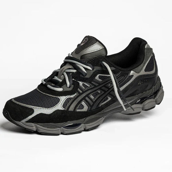 ASICS GEL-NYC GRAPHITE GREY BLACK DOUBLE LACES